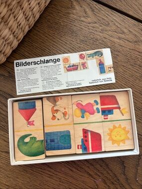 Selecta Spielzeug Bilderschlange Wooden Puzzle Snake Game Germany Montessori